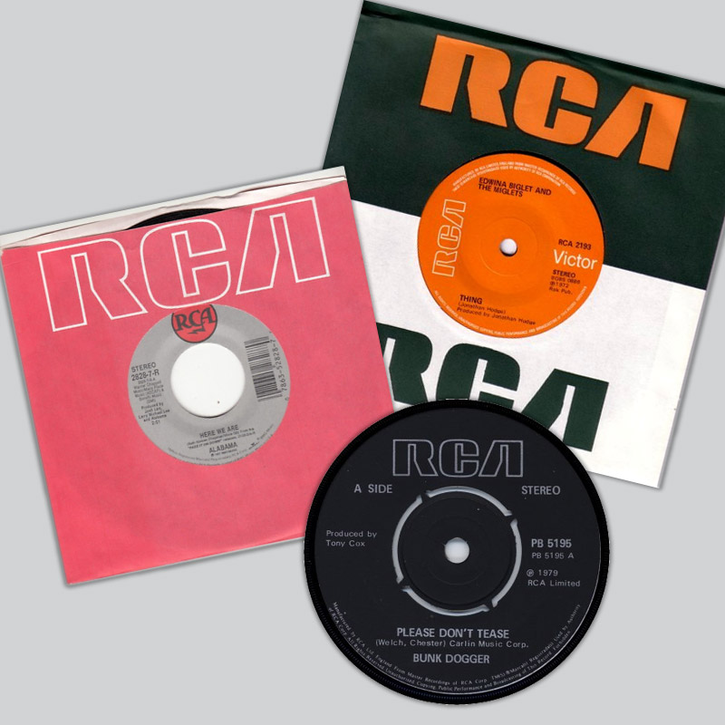 لیبل RCA Records آر سی ای رکوردز صفحه گرامافون، متعلق به شرکت سونی آمریکا